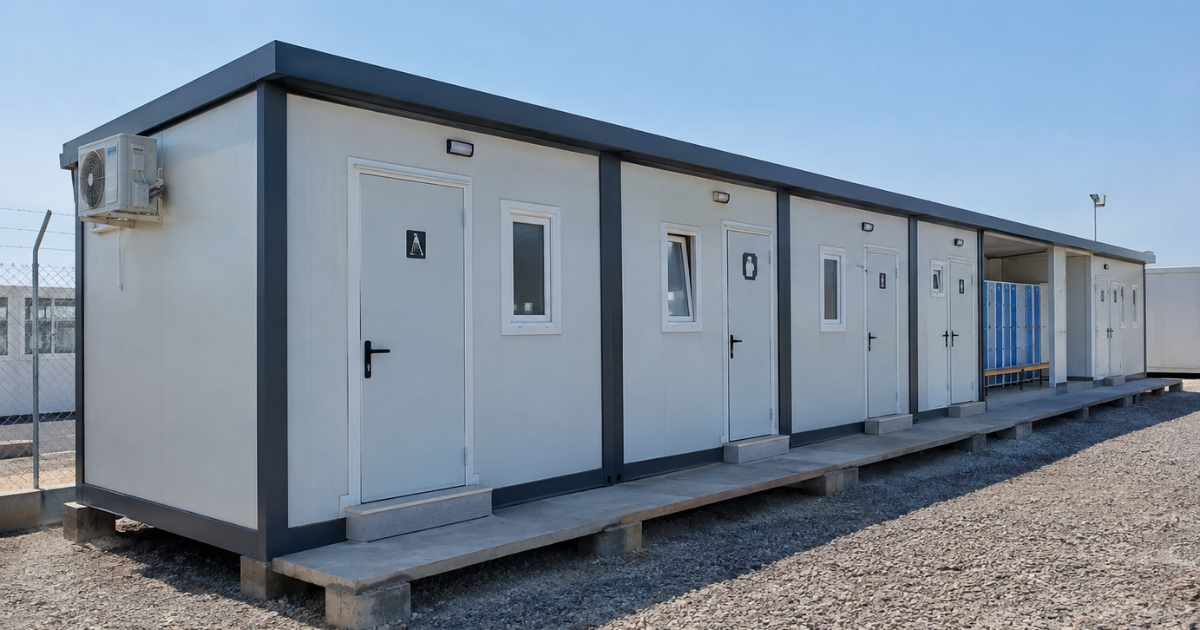 Vestiaire sanitaire préfabriqué de chantier — prix et tarifs 2026