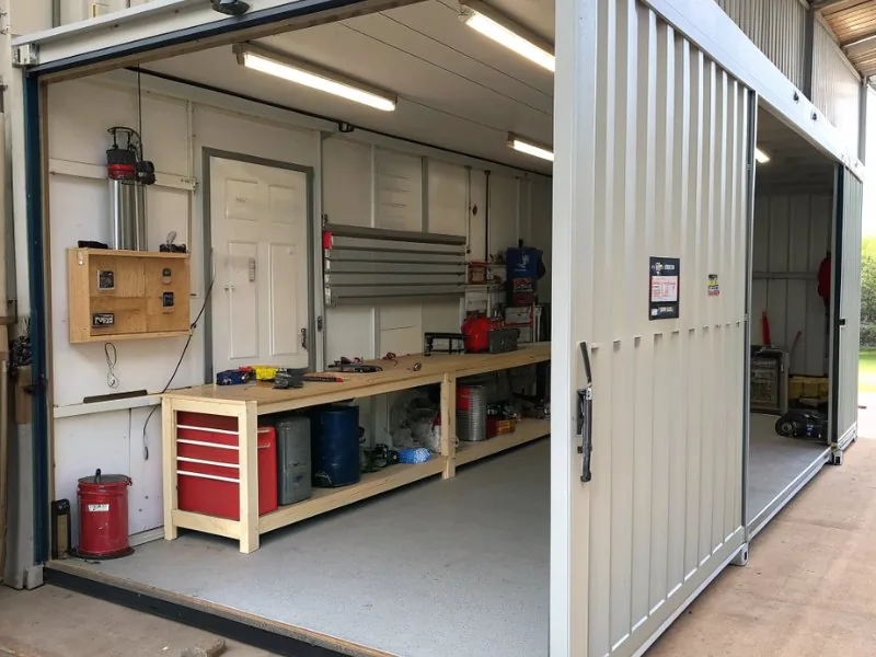 Garage préfabriqué acier galvanisé sur-mesure Module Concept — porte sectionnelle motorisable